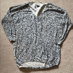 Dynamite Animal Print V-Neck Sweater